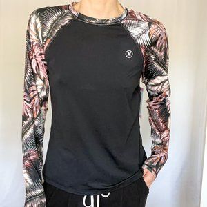 Hurley Ladies Long Sleeve Rash Guard UPF 50+ - Scattered Palm